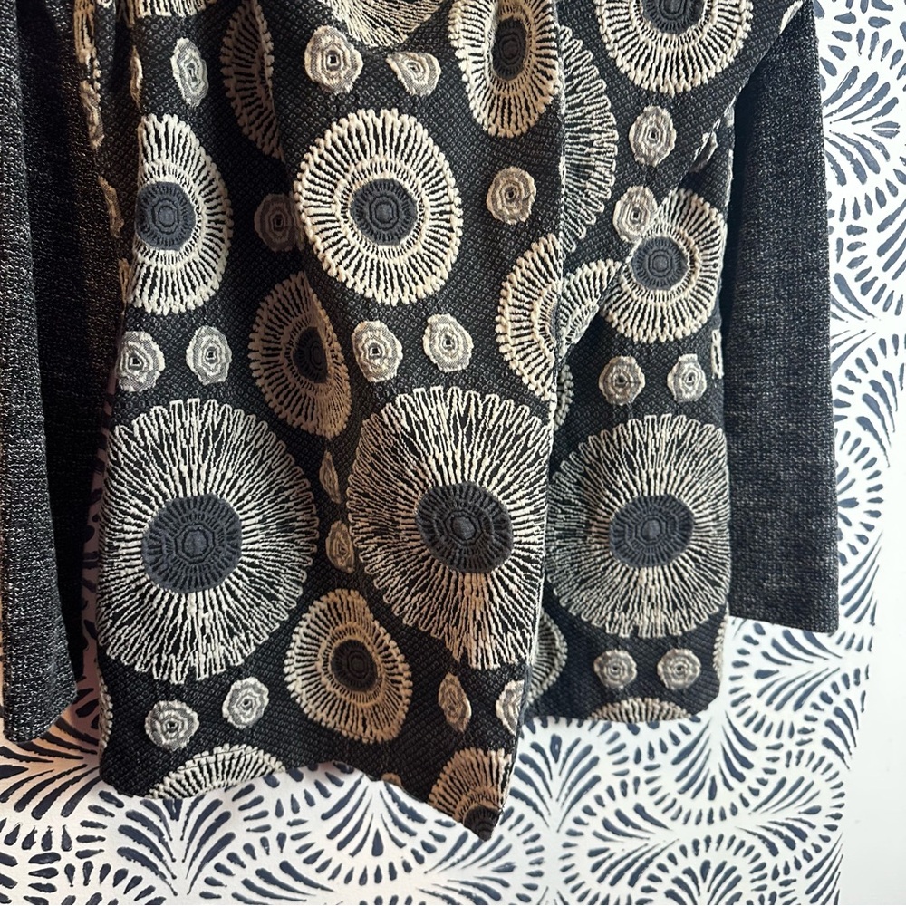 Mystree Bohemian Open Front Cardigan With Pockets FLAW - Picture 4 of 13